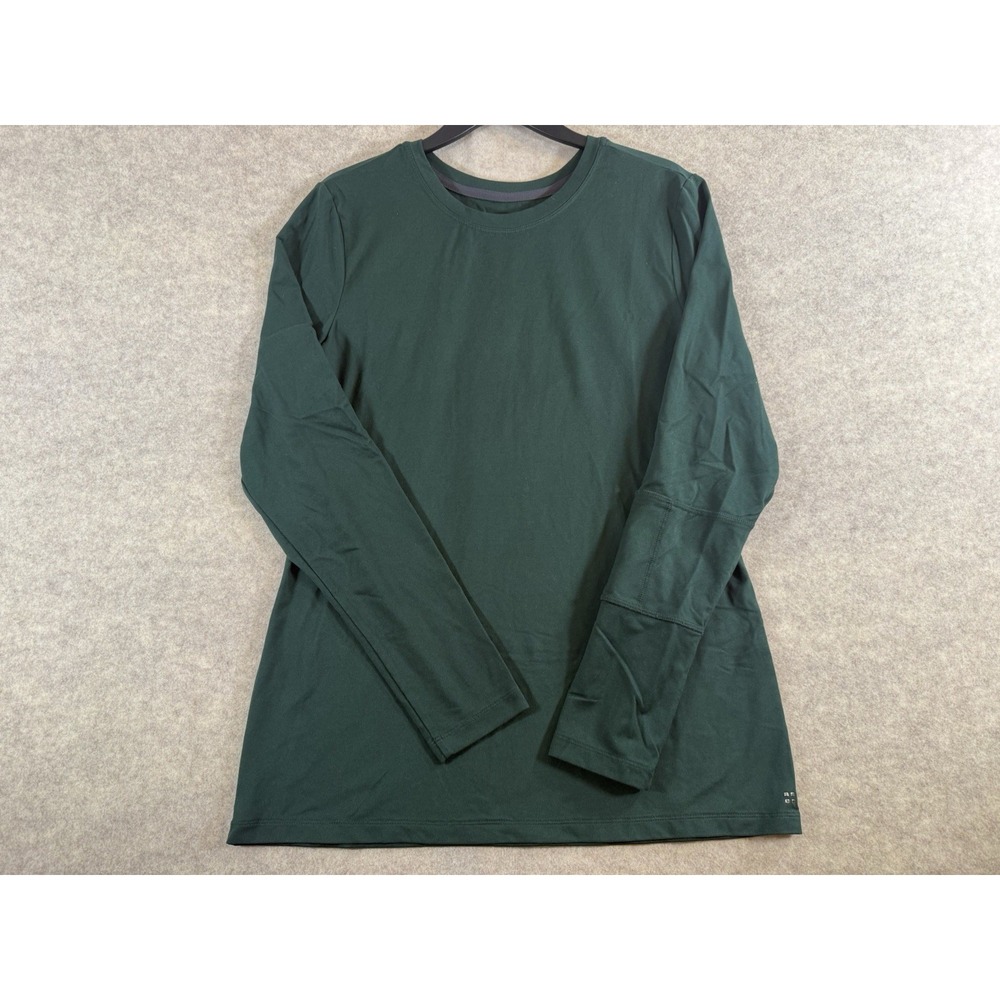 White Cross CRFT Womens XL Green LS Scrub Undershirt Zipper Sleeve Pocket